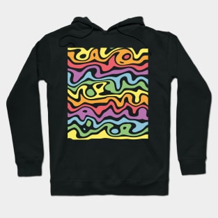 Pastel rainbow liquified lines Hoodie